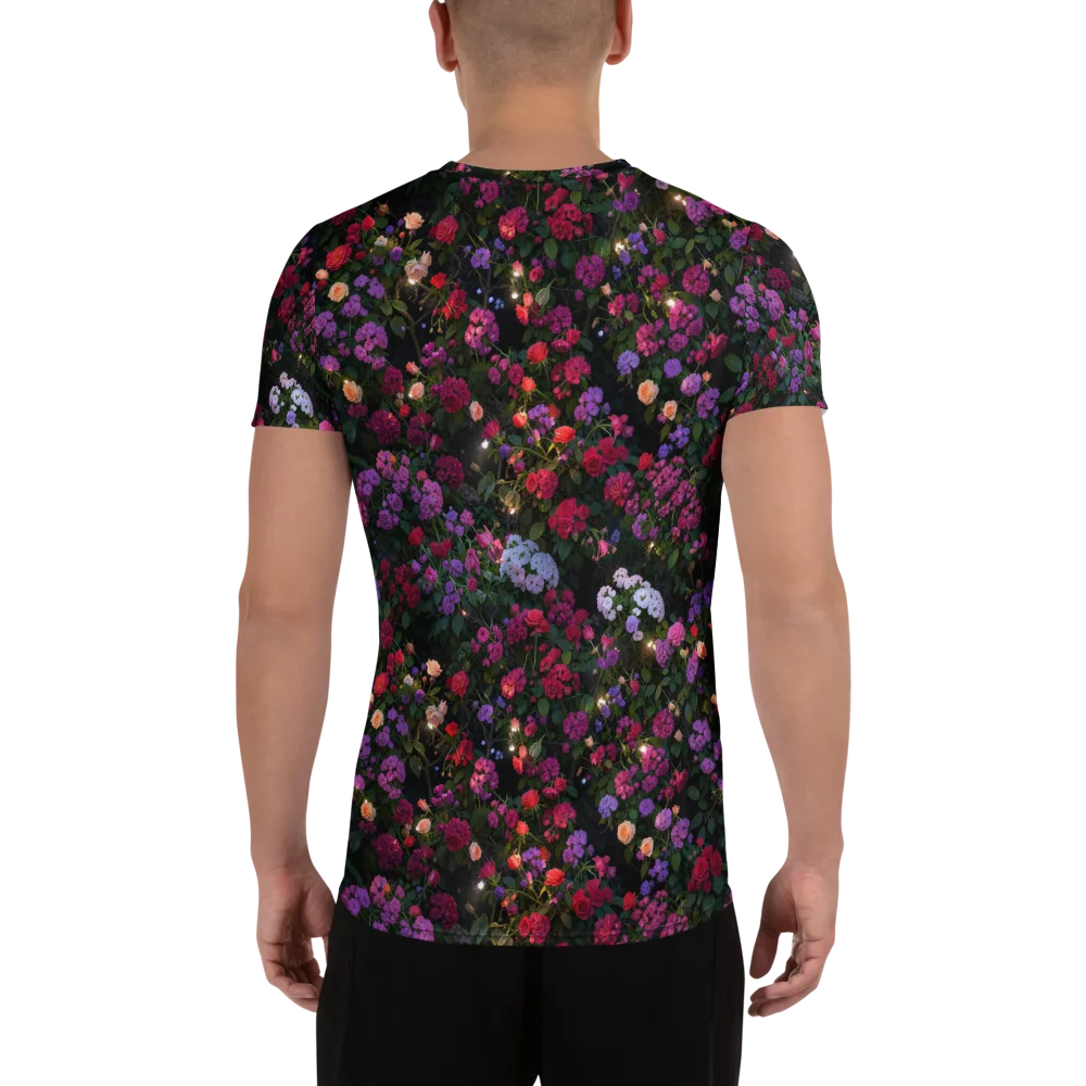 Velvet Bloom on Men's Athletic T-Shirt — Back