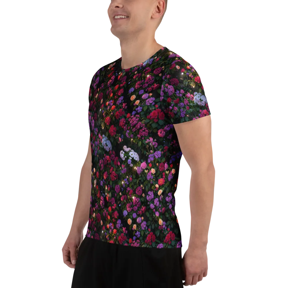 Velvet Bloom on Men's Athletic T-Shirt — Left