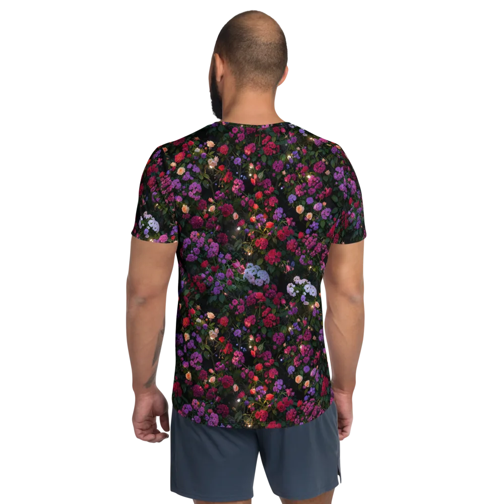 Velvet Bloom on Men's Athletic T-Shirt — Back