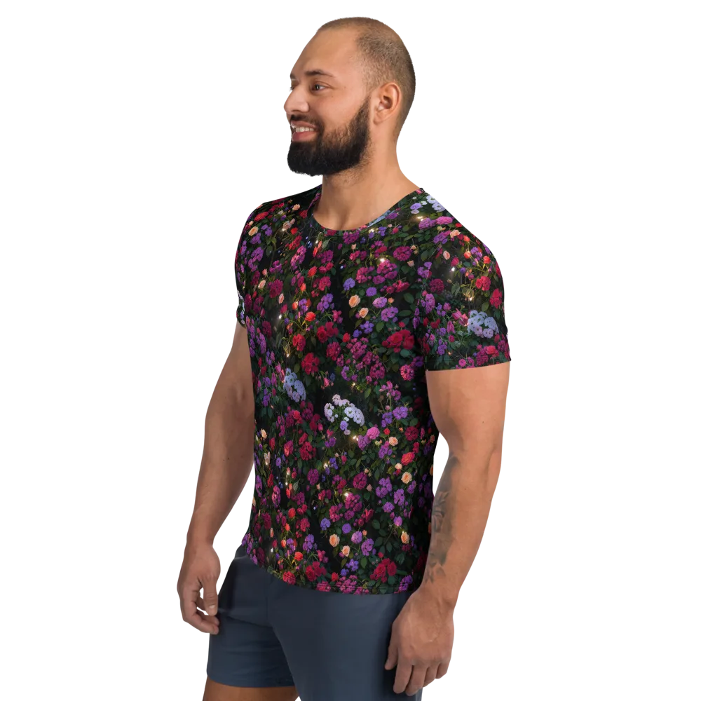 Velvet Bloom on Men's Athletic T-Shirt — Left