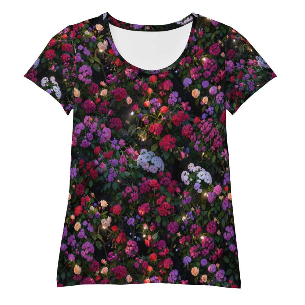 Velvet Bloom on Women's Athletic T-Shirt — Front