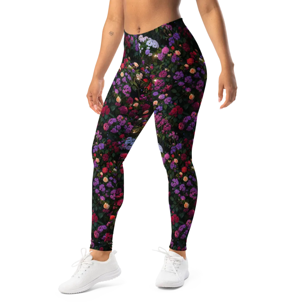 Velvet Bloom on Leggings — Left Front