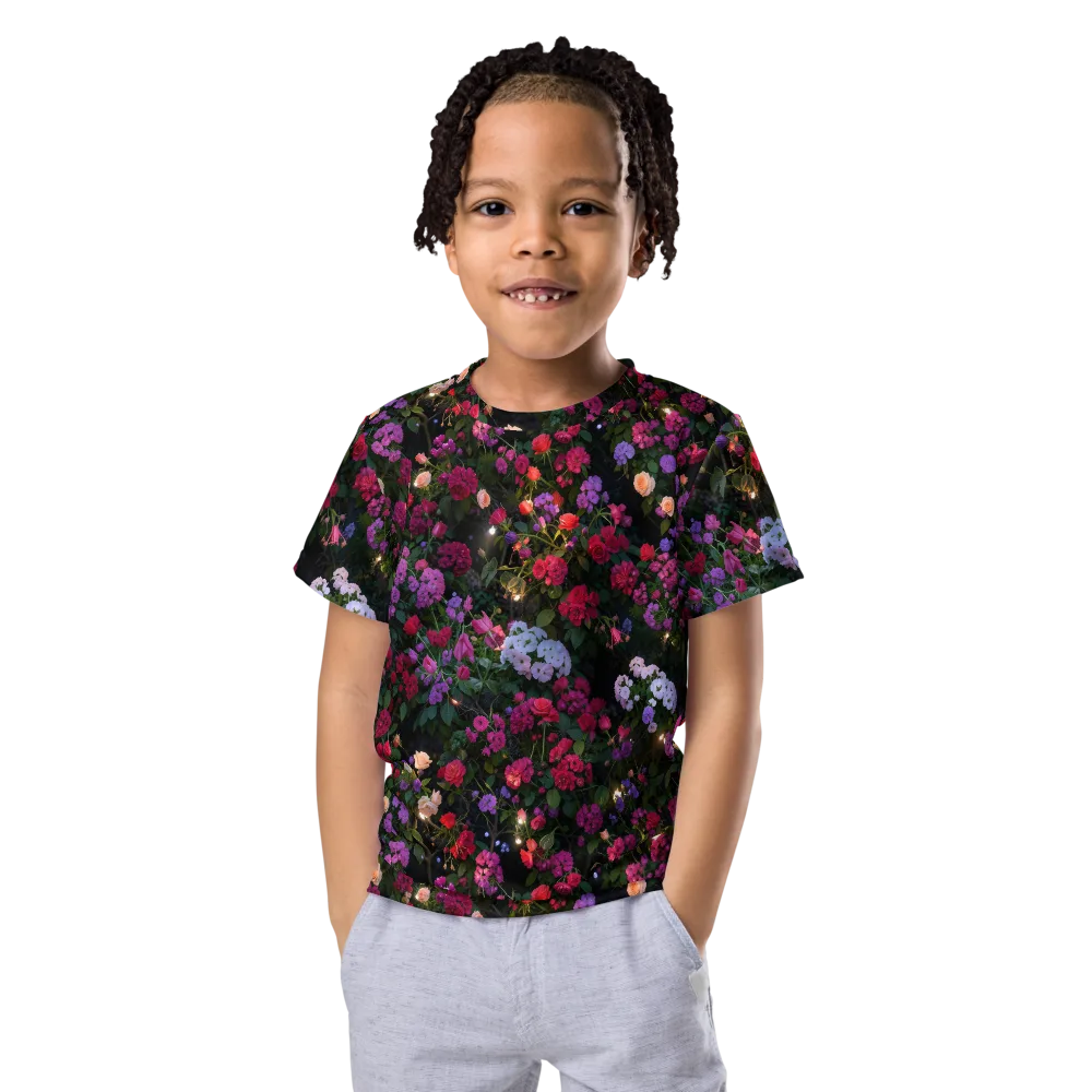 Velvet Bloom on Kids Crew Neck T-Shirt — Front