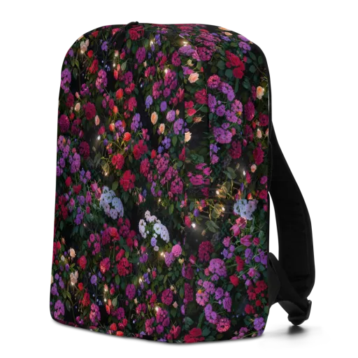 Velvet Bloom on a Minimalist Backpack