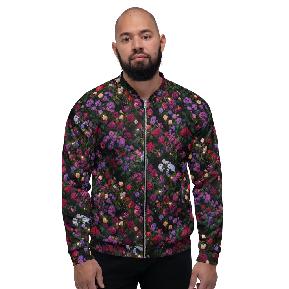 Velvet Bloom on Bomber Jacket — Front