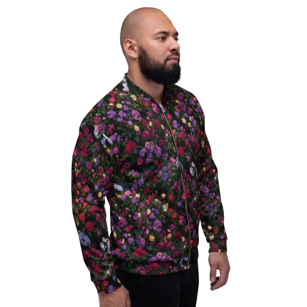 Velvet Bloom on Bomber Jacket — Right