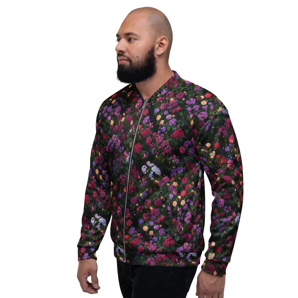 Velvet Bloom on Bomber Jacket — Left