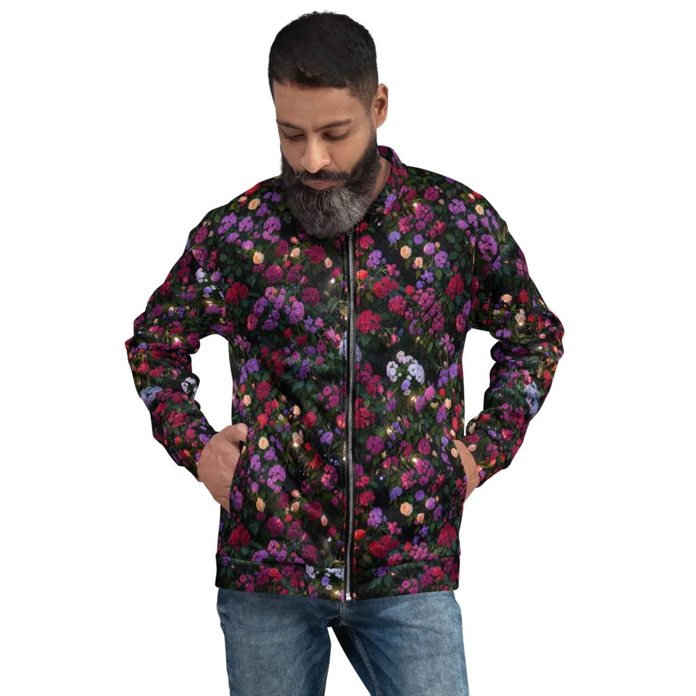 Velvet Bloom on Bomber Jacket — Front