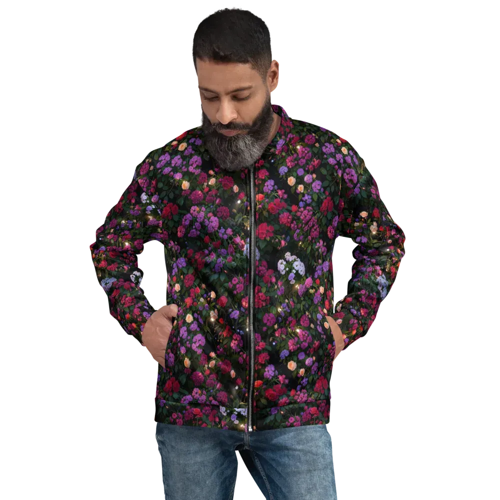 Velvet Bloom on Bomber Jacket — Front