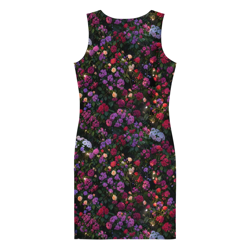 Velvet Bloom on Bodycon Dress — Back
