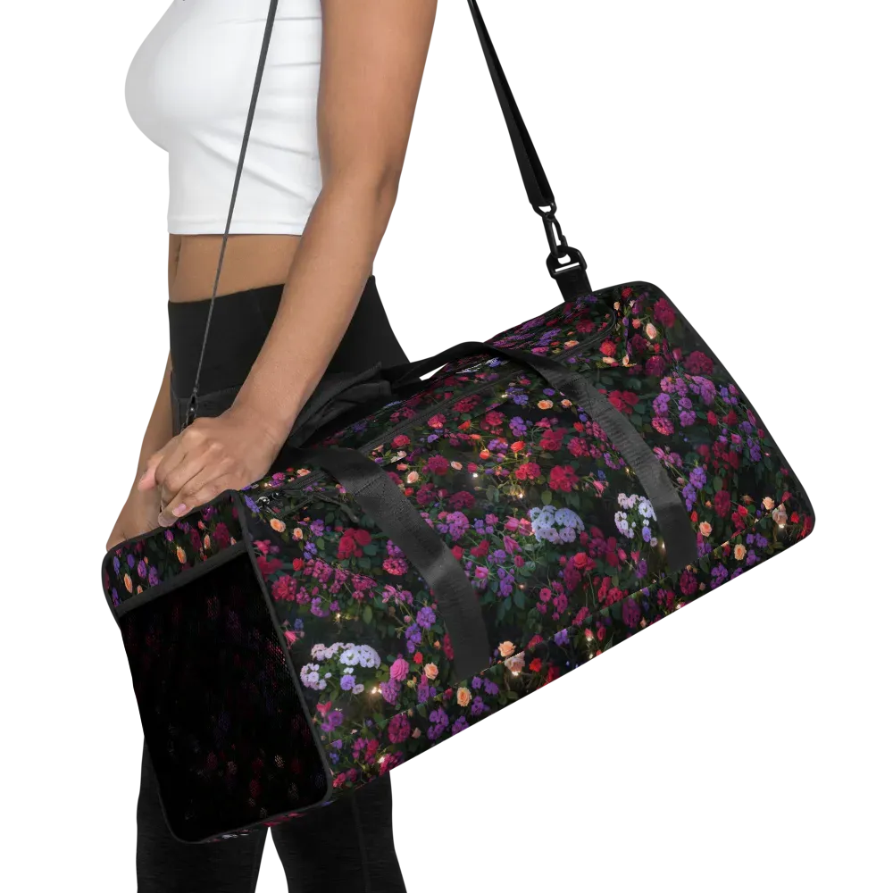 Velvet Bloom on Duffle Bag — Front