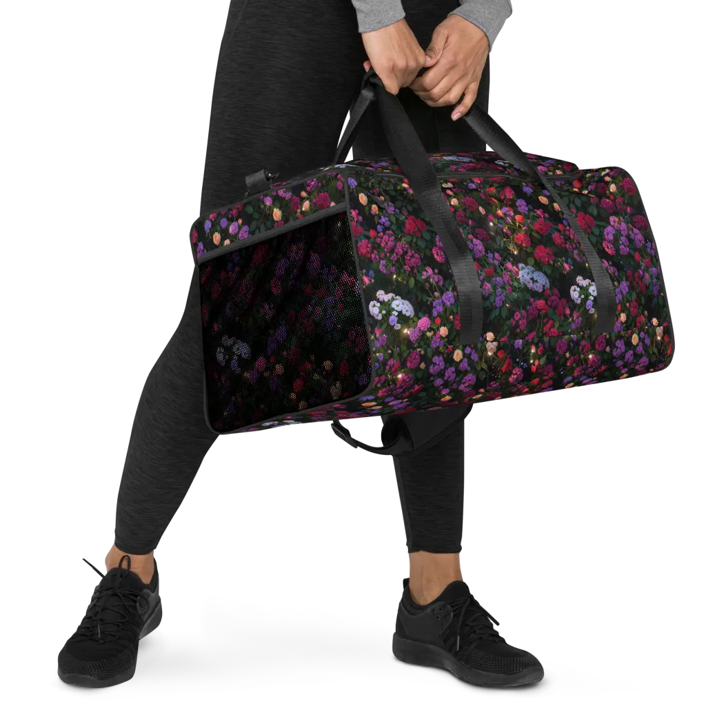 Velvet Bloom on Duffle Bag — Right Front