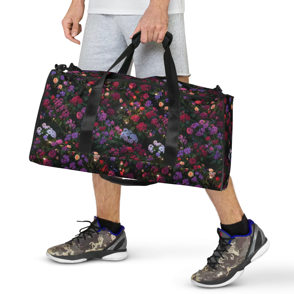 Velvet Bloom on Duffle Bag — Front