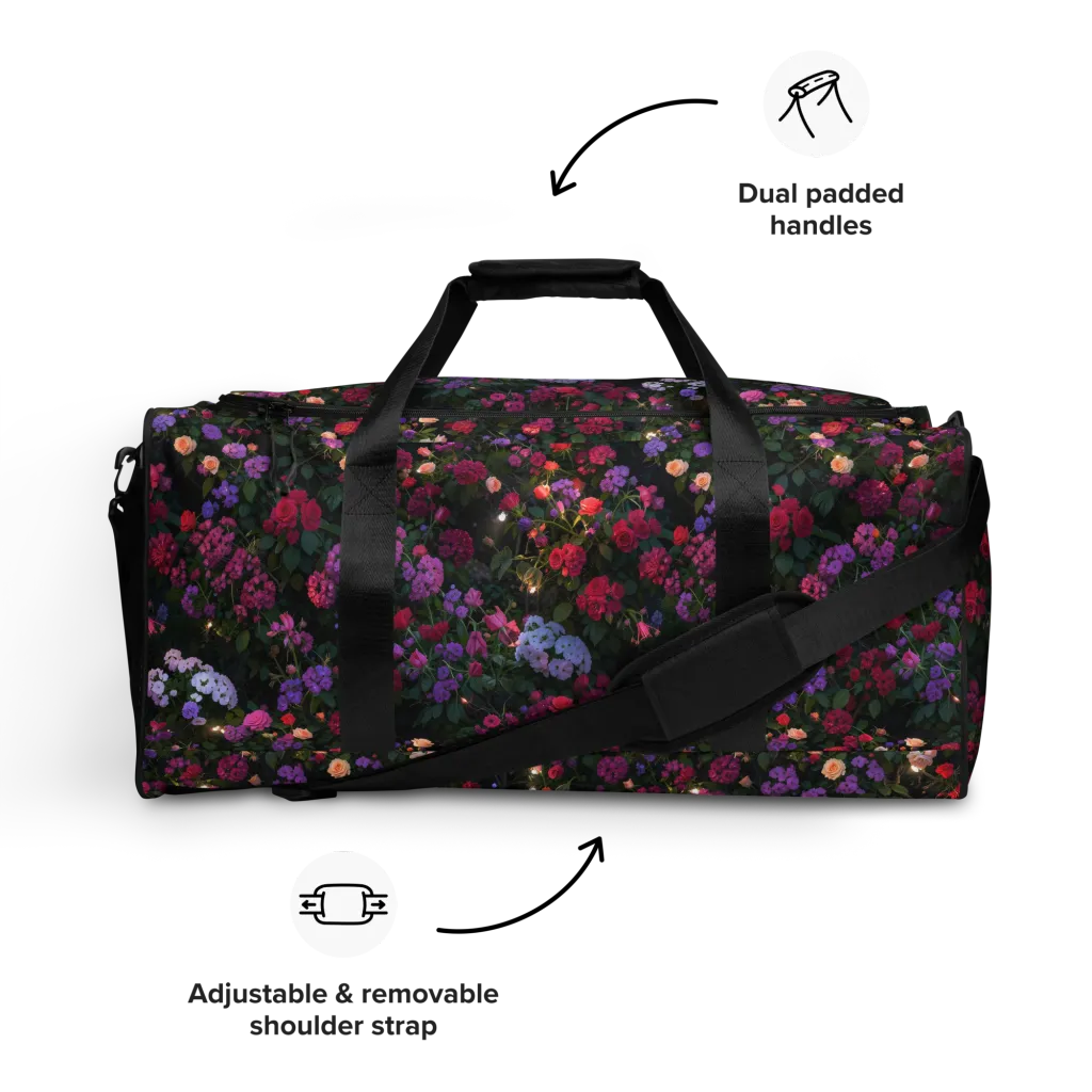 Velvet Bloom on Duffle Bag — Front