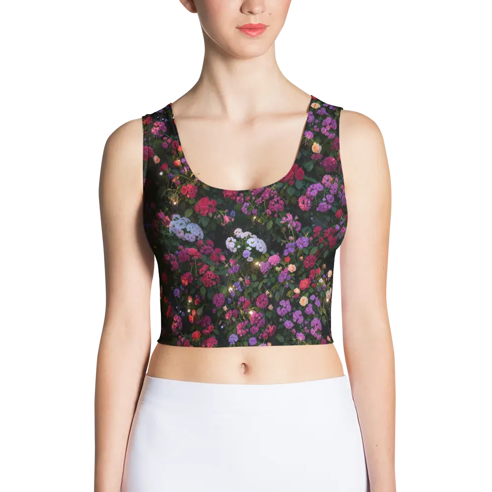 Velvet Bloom on Crop Top — Front