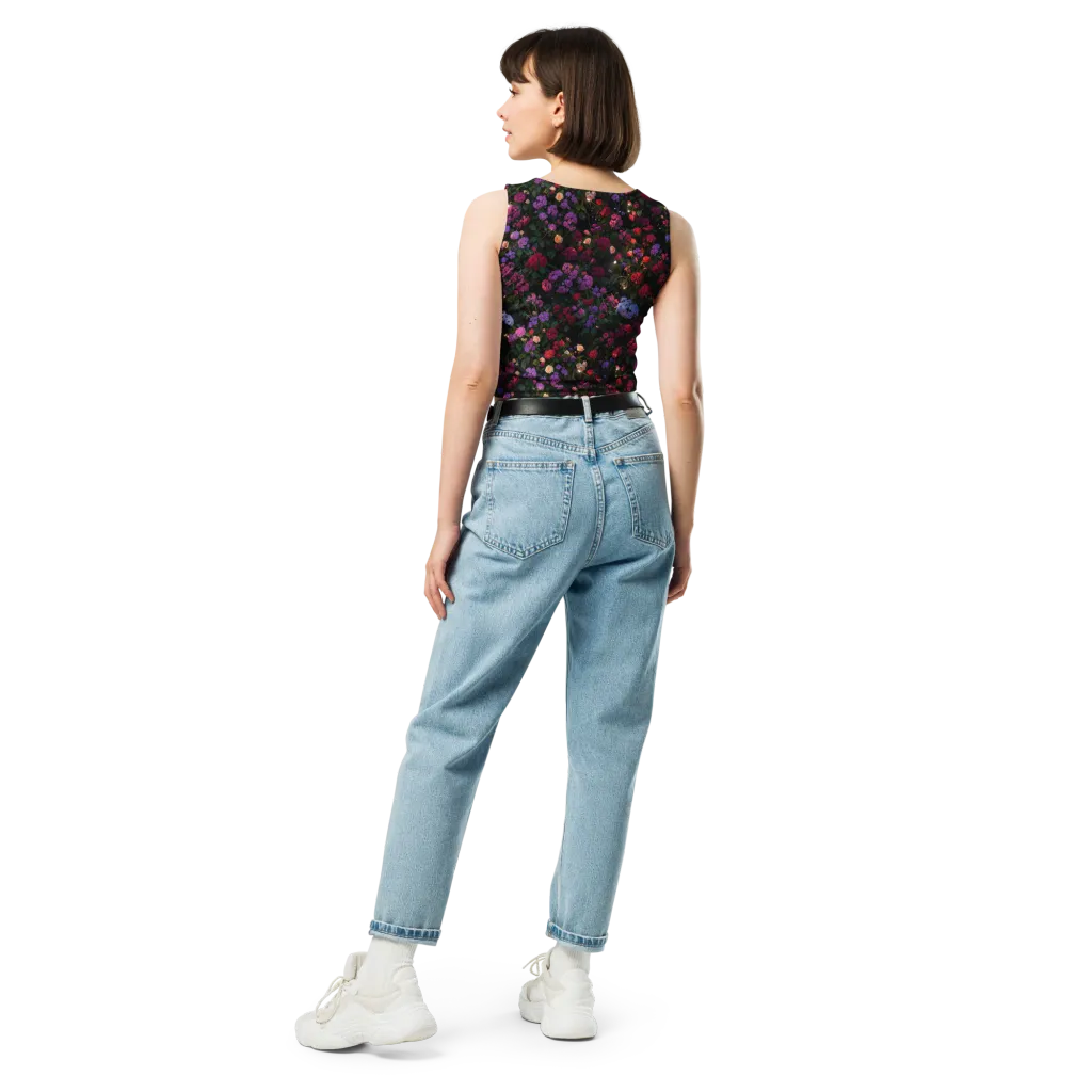 Velvet Bloom on Crop Top — Back
