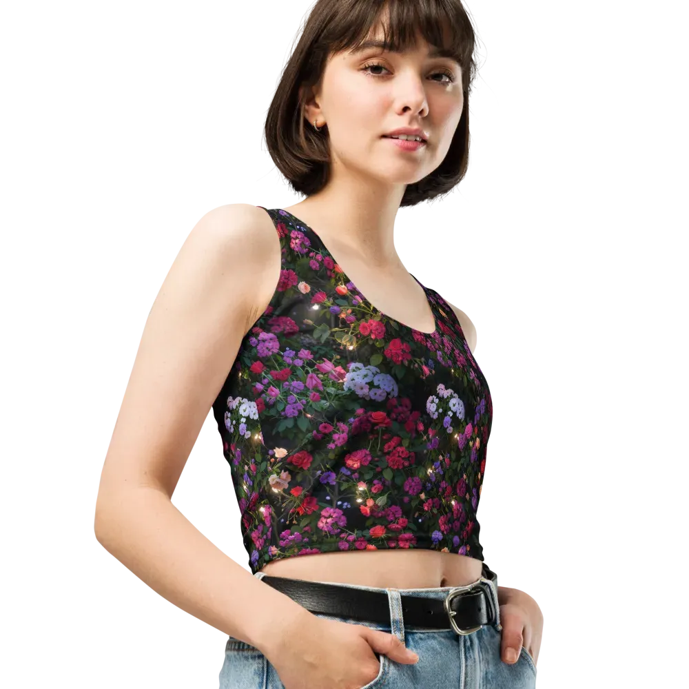 Velvet Bloom on Crop Top — Right Front
