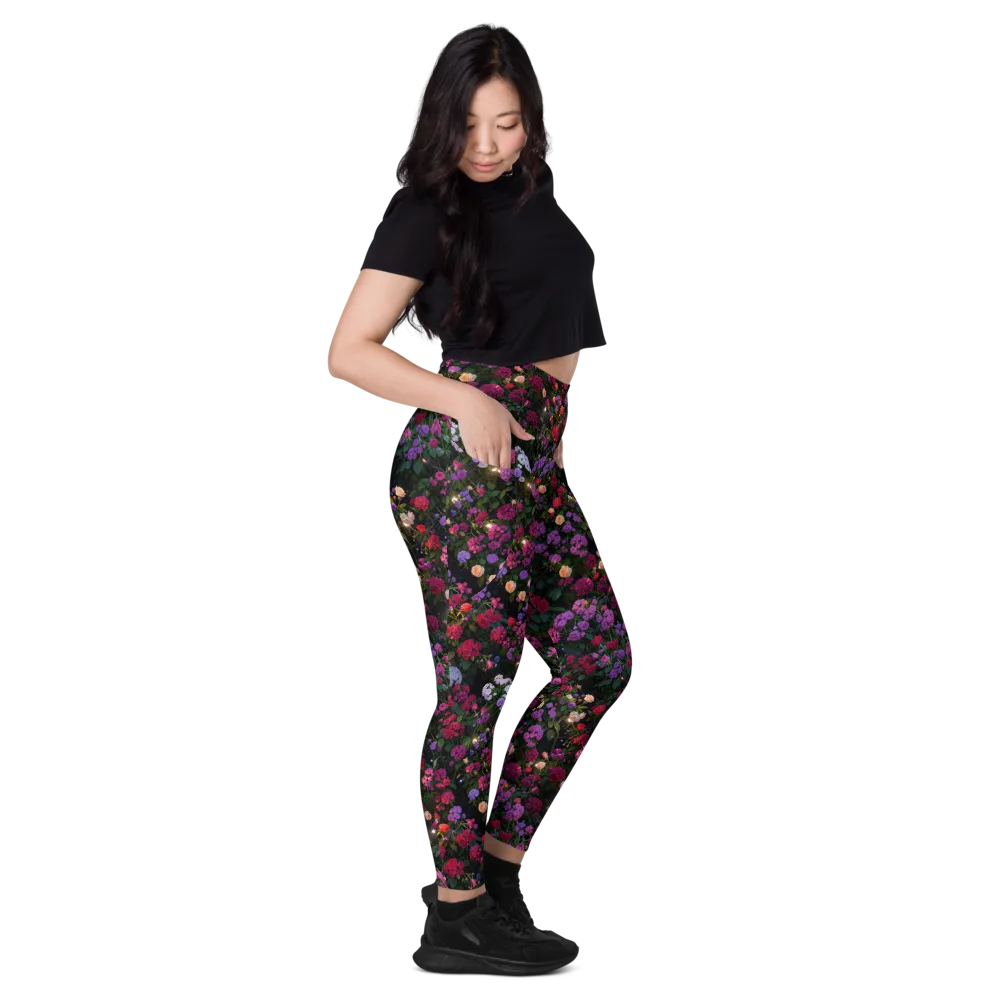 Velvet Bloom on Leggings with Pockets — Right