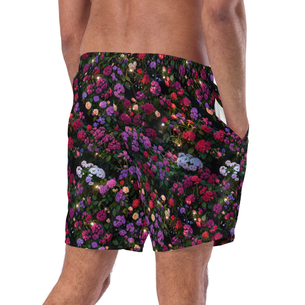 Velvet Bloom on Swim Trunks — Right Back