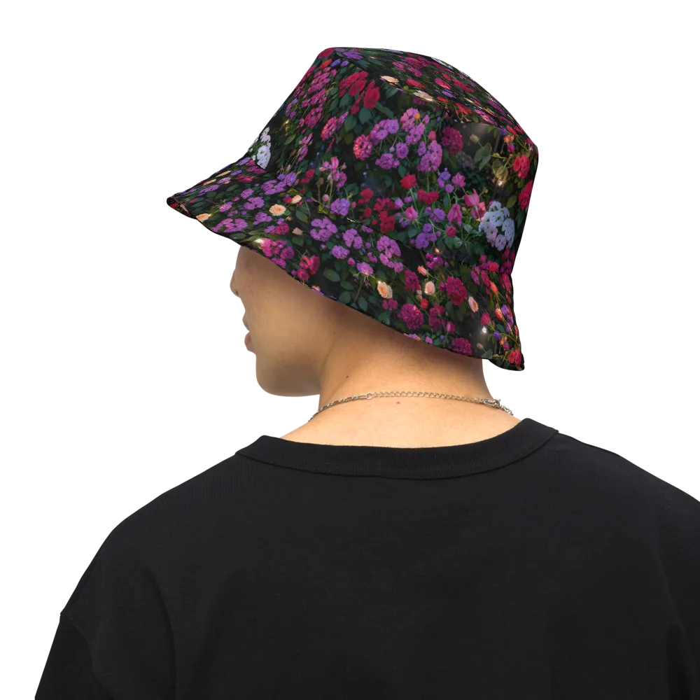 Velvet Bloom on Reversible Bucket Hat — Back Inside