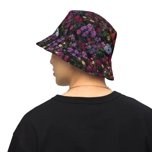 Velvet Bloom on a Reversible Bucket Hat