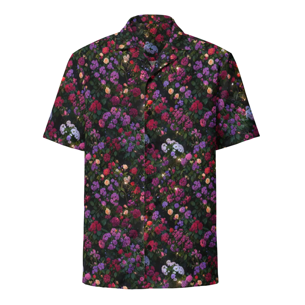 Velvet Bloom on Button Shirt — Front