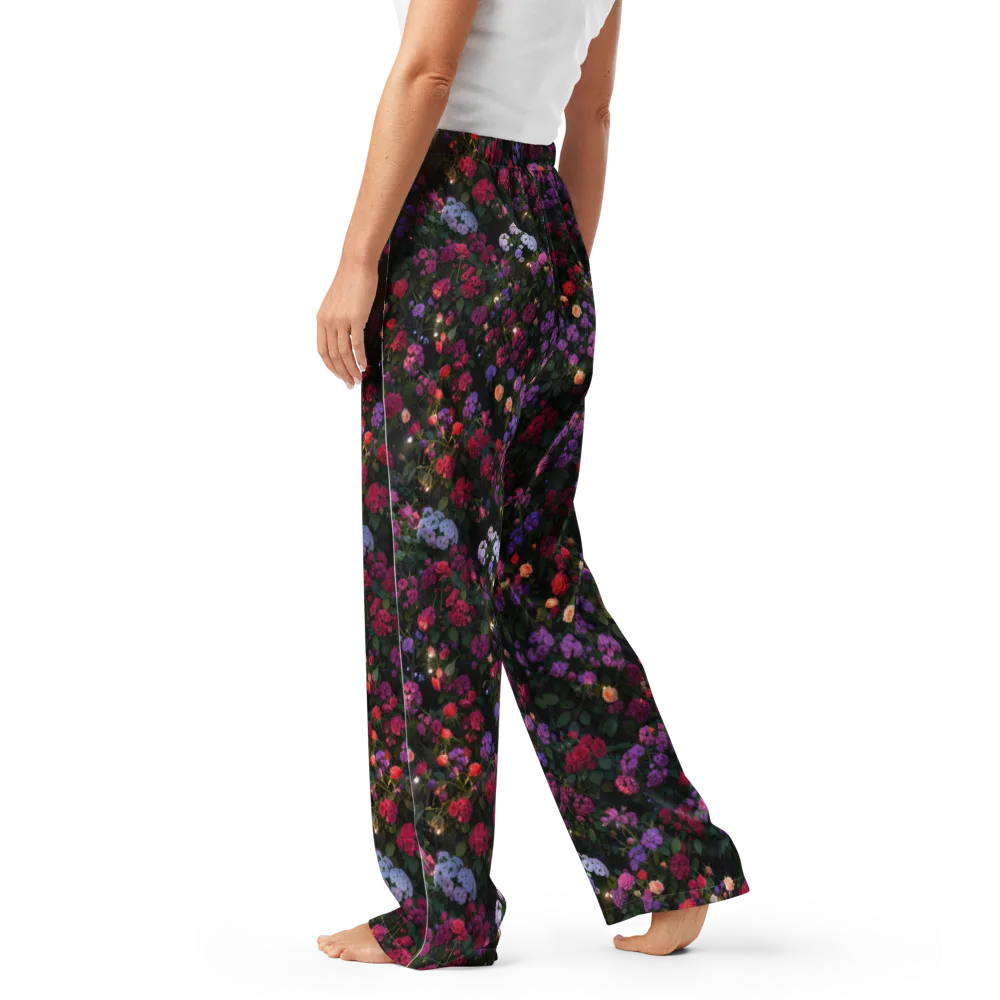 Velvet Bloom on Women's Pajama Pants — Left