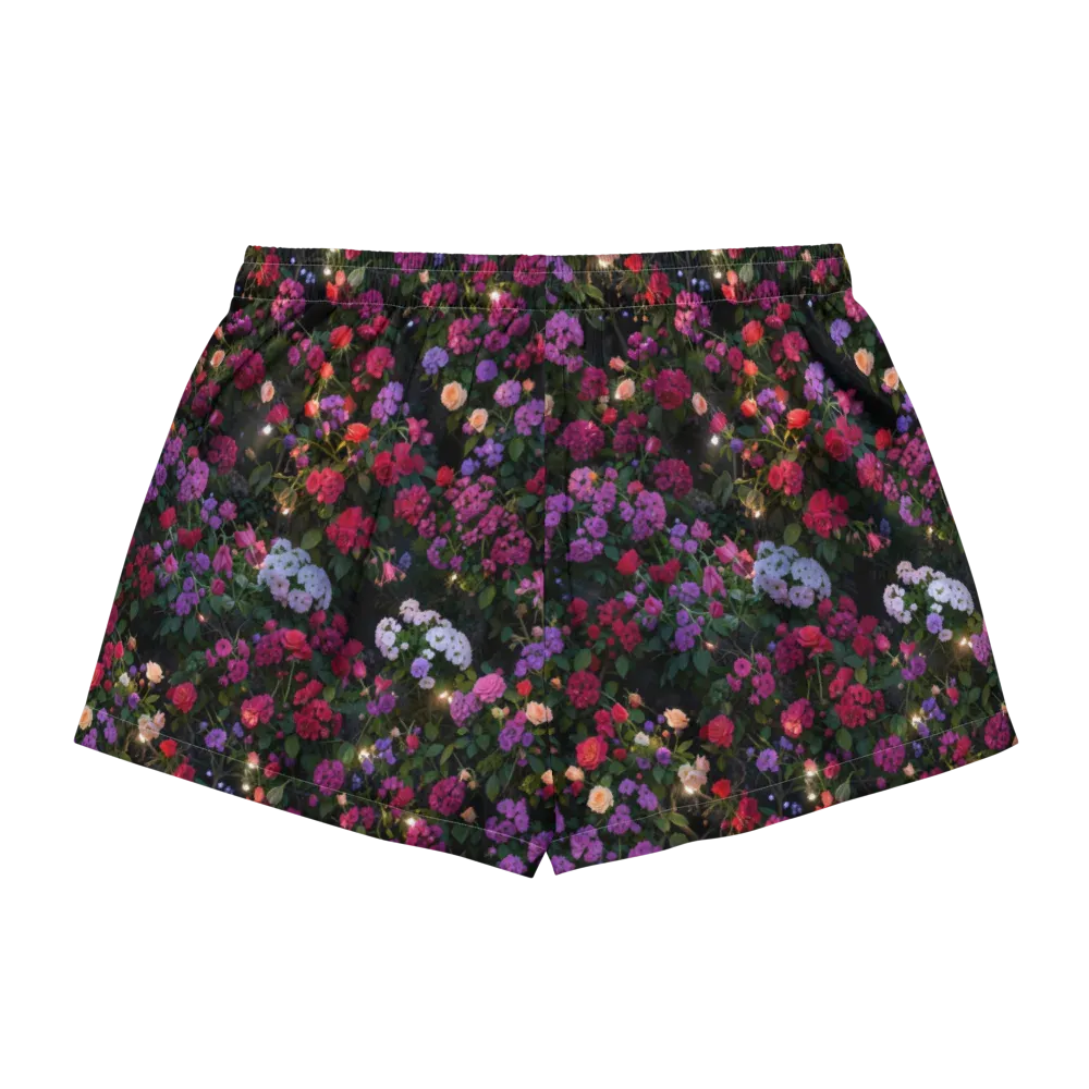 Velvet Bloom on Women's Pajama Shorts — Back