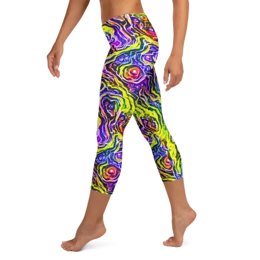 Cosmic Lava Lace on a Capri Leggings