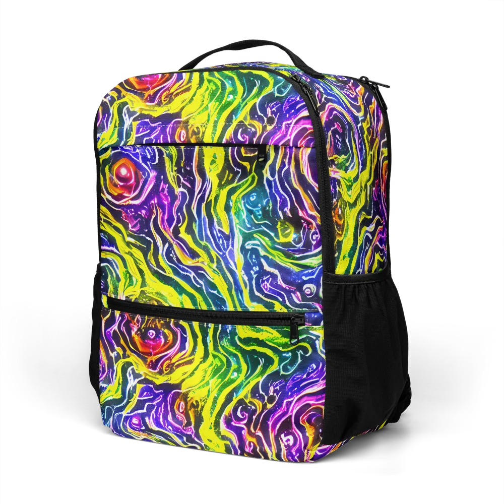 Cosmic Lava Lace on Utility Backpack — Left Front