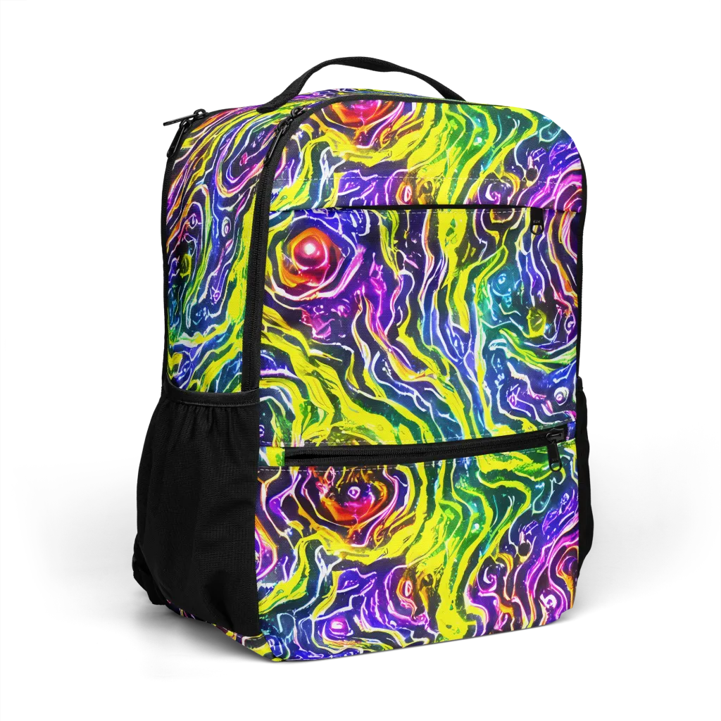 Cosmic Lava Lace on Utility Backpack — Right Front