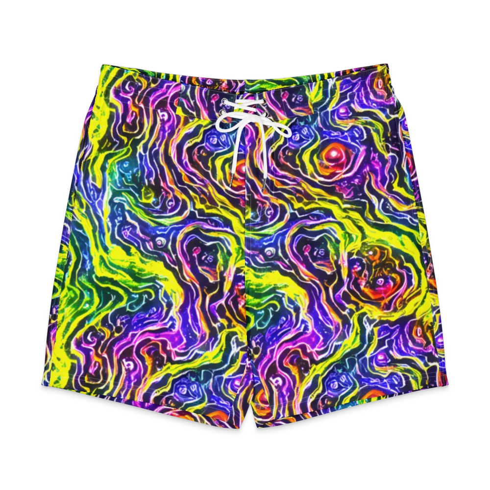 Cosmic Lava Lace on Men's Board Shorts — Front