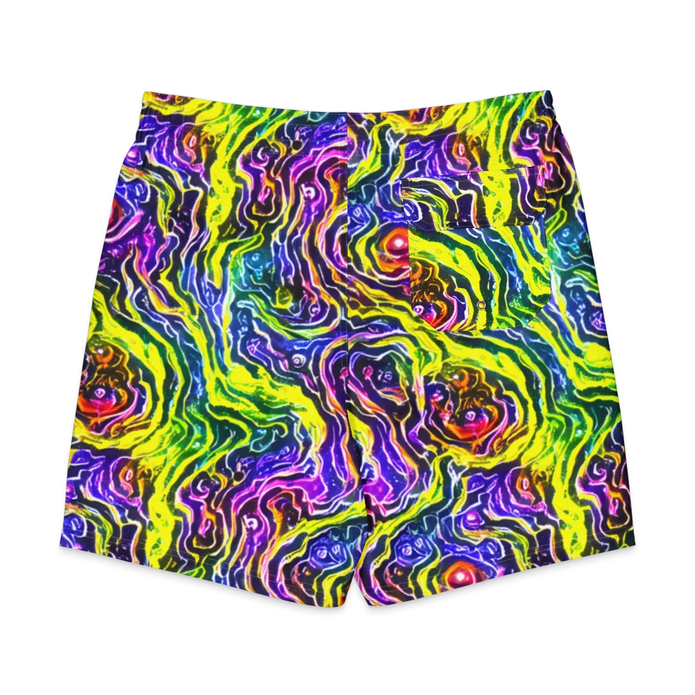Cosmic Lava Lace on Men's Board Shorts — Back