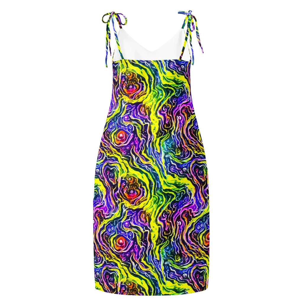 Cosmic Lava Lace on Slip Dress — Back