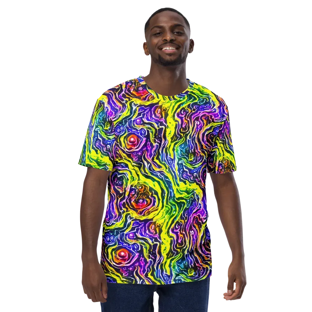 Cosmic Lava Lace on Men's Crew Neck T-Shirt — Front