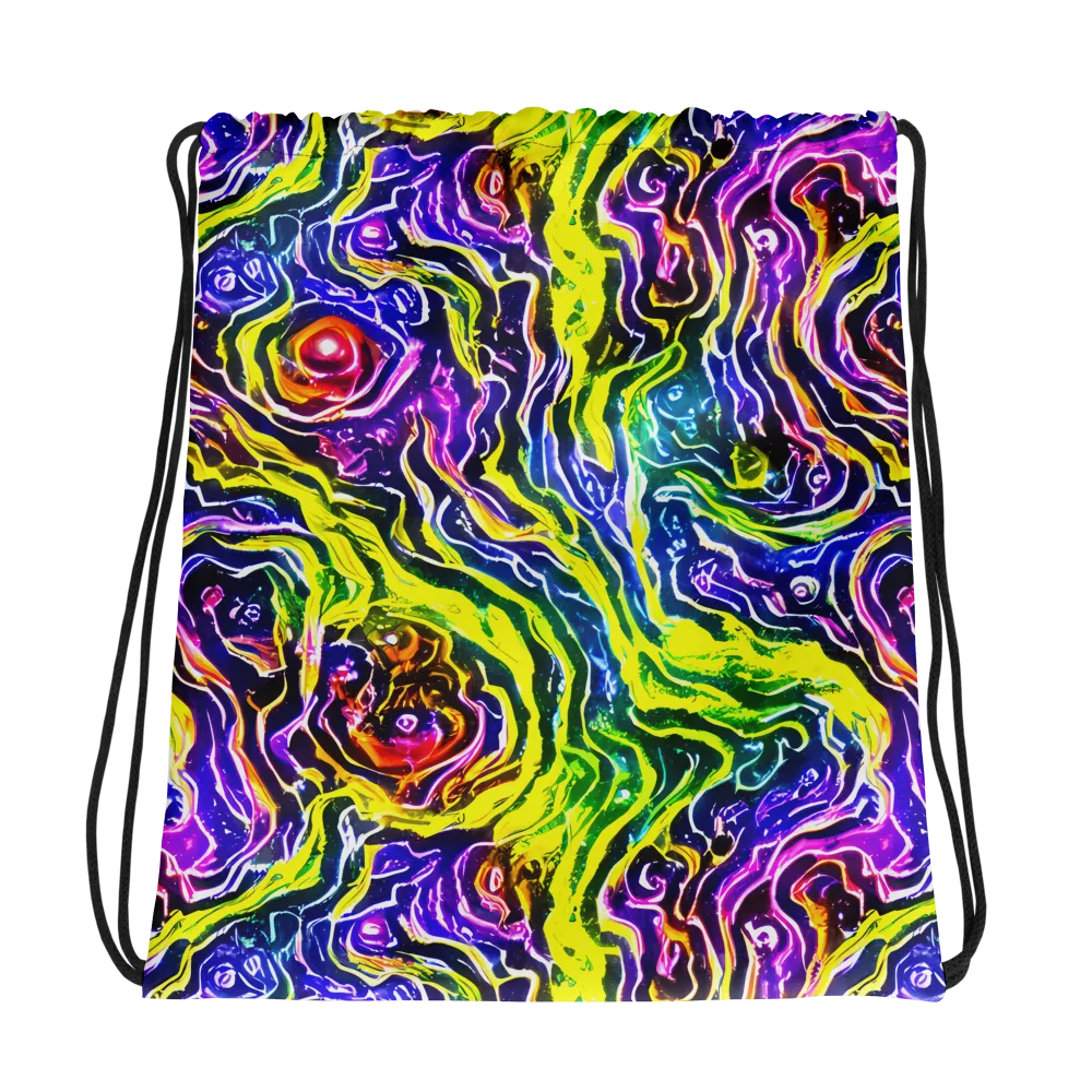Cosmic Lava Lace on Drawstring Bag — Photo