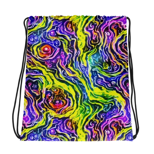 Cosmic Lava Lace on a Drawstring Bag