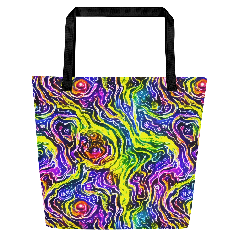 Cosmic Lava Lace on Large Tote Bag W/ Pocket — Front