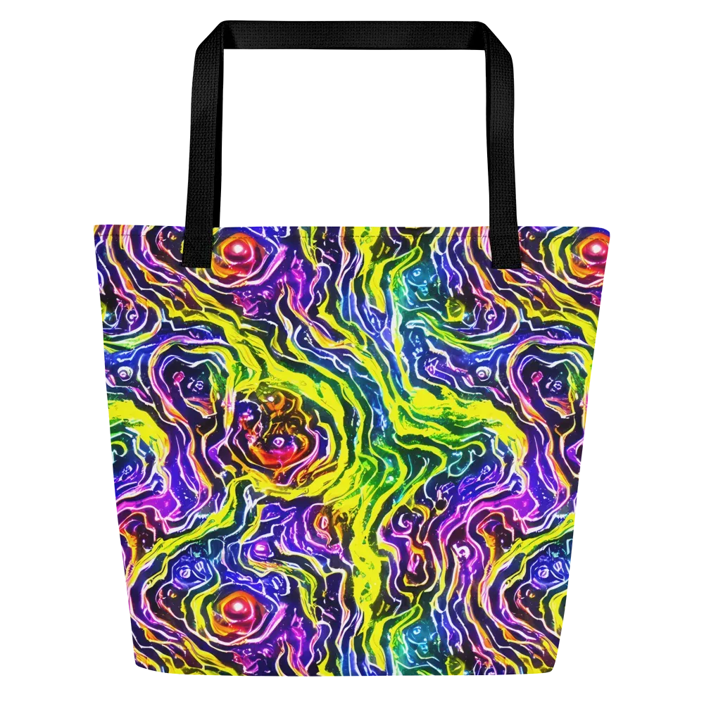 Cosmic Lava Lace on Large Tote Bag W/ Pocket — Front