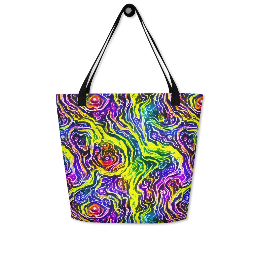 Cosmic Lava Lace on Large Tote Bag W/ Pocket — Front