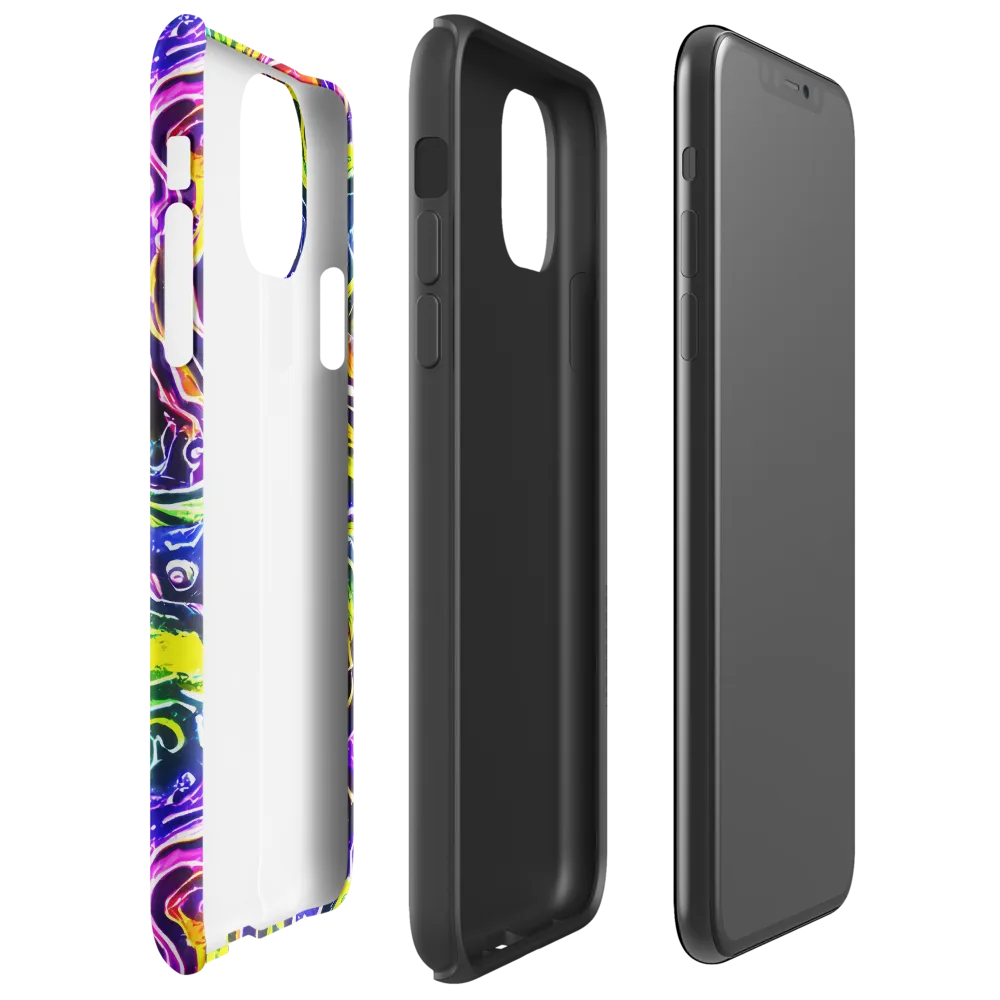 Cosmic Lava Lace on Tough Case for iPhone® — Right
