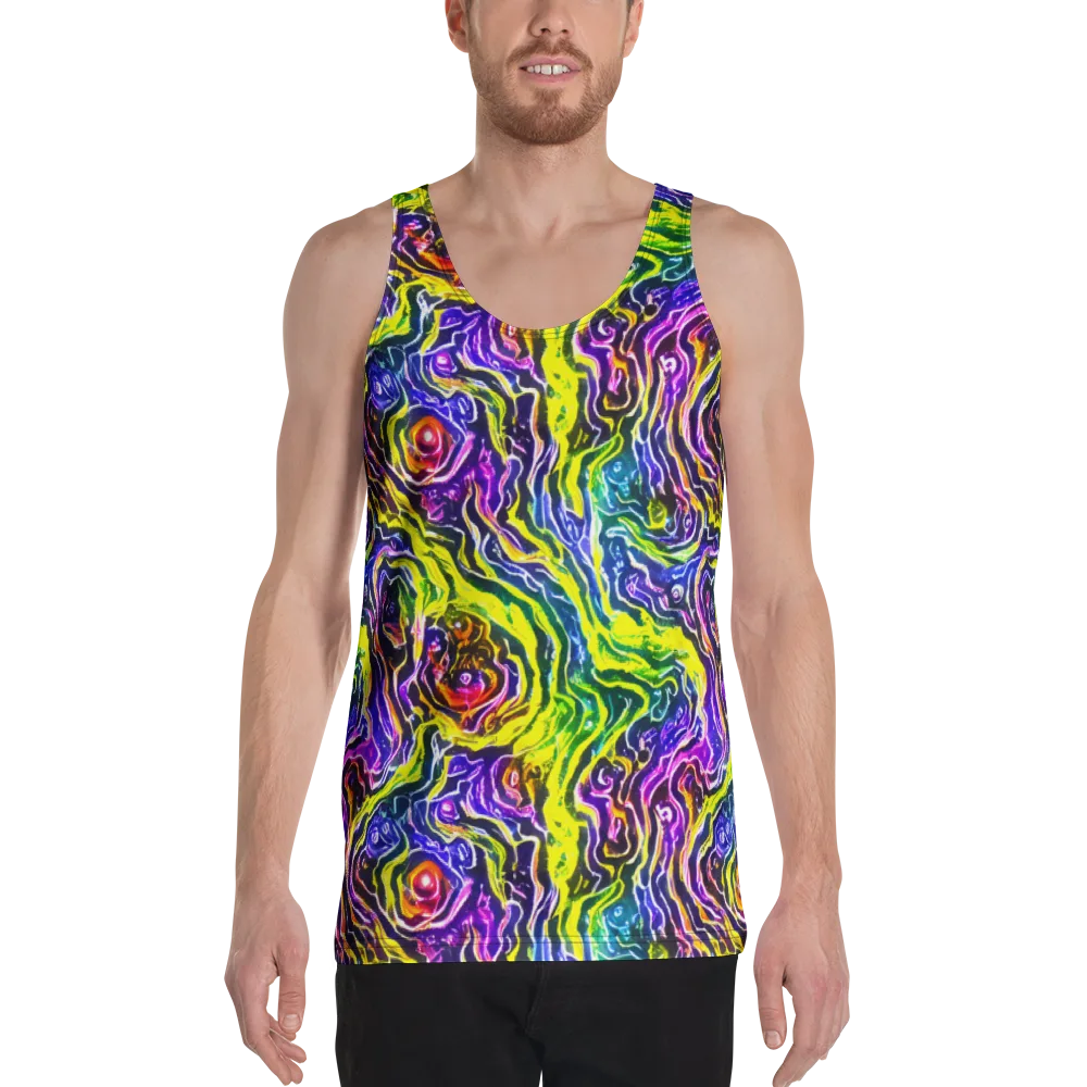 Cosmic Lava Lace on Men's Tank Top — Front