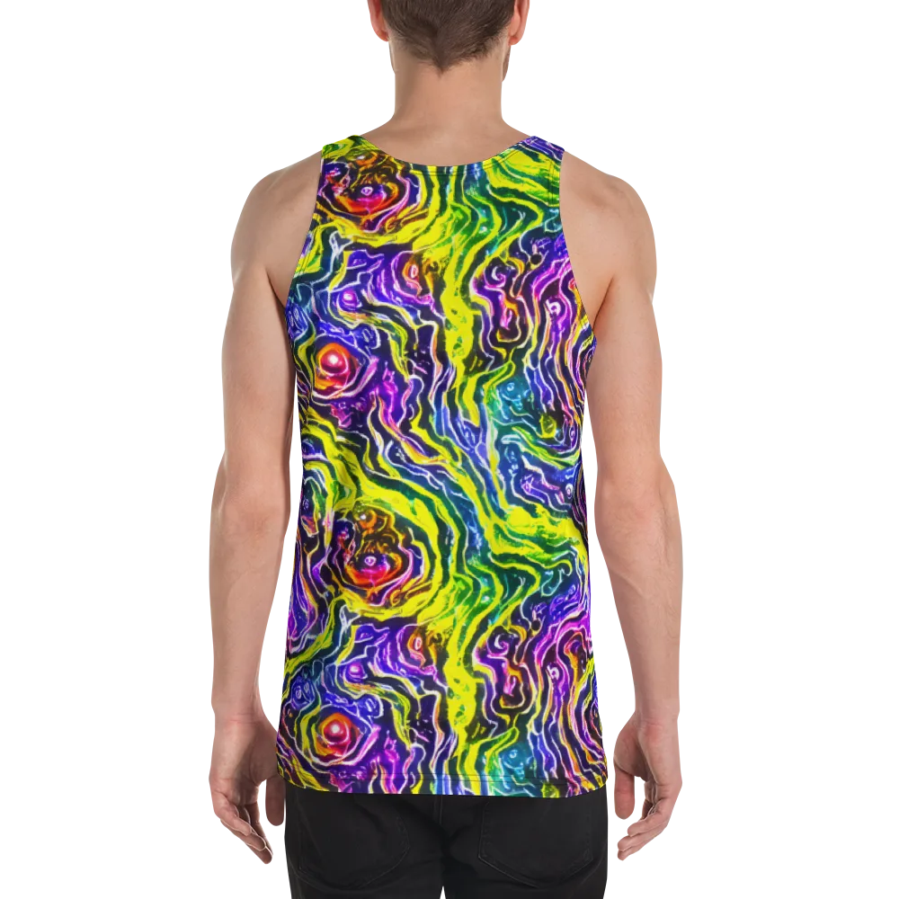 Cosmic Lava Lace on Men's Tank Top — Back