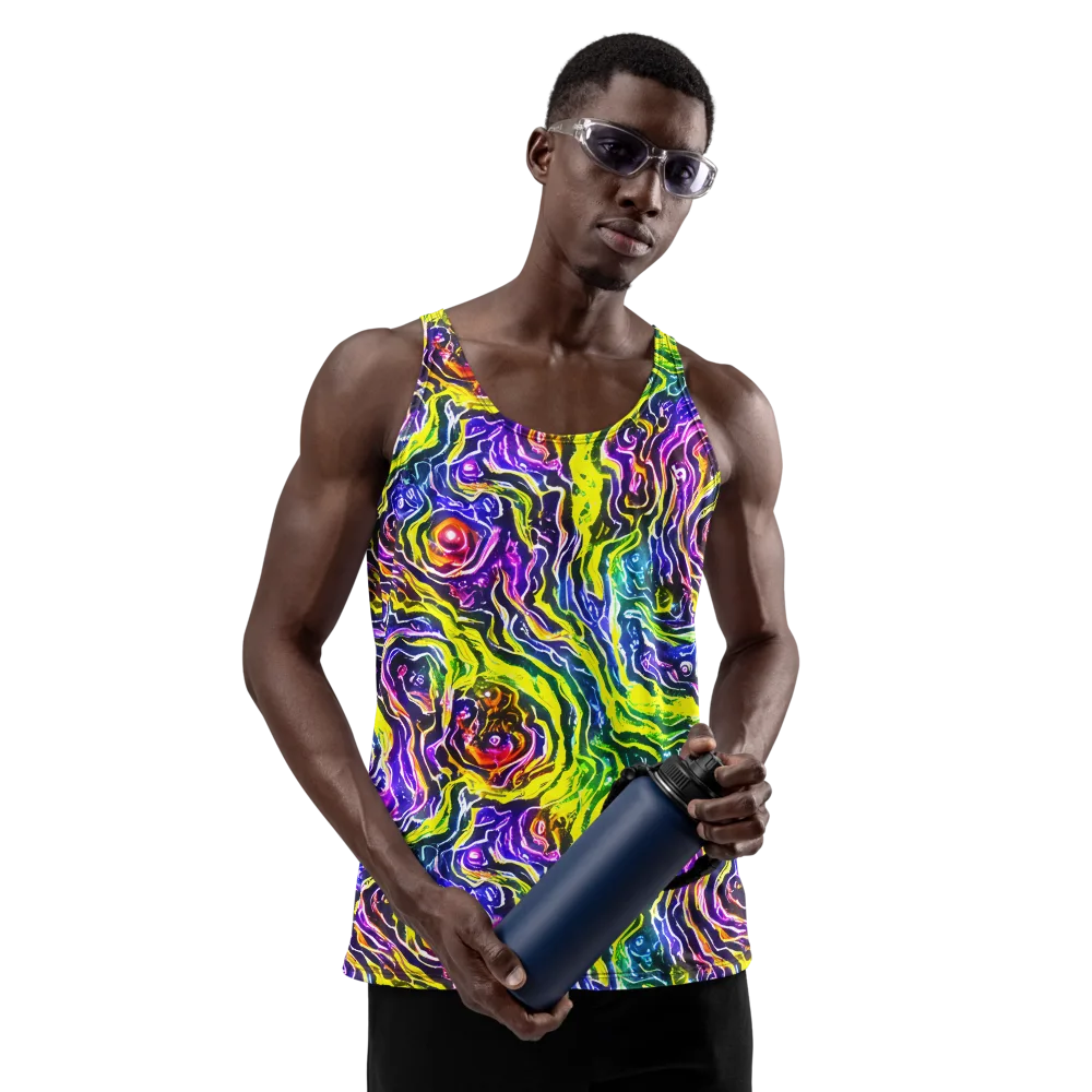 Cosmic Lava Lace on Men's Tank Top — Front