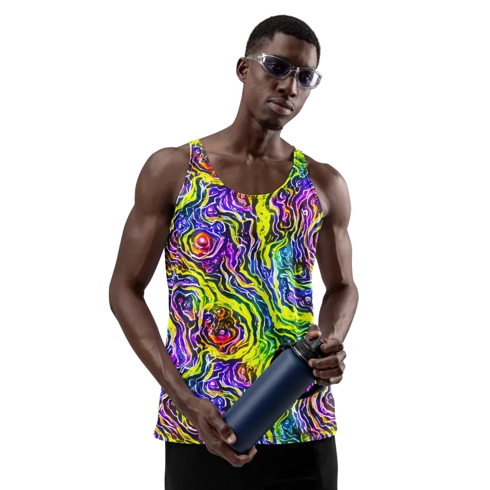 Cosmic Lava Lace on Men's Tank Top — Front