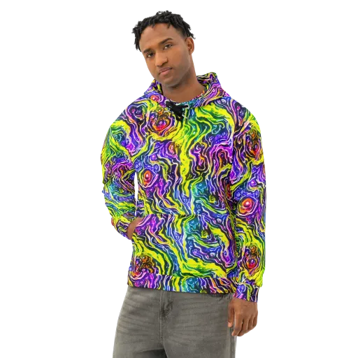 Cosmic Lava Lace on a Cotton Hoodie