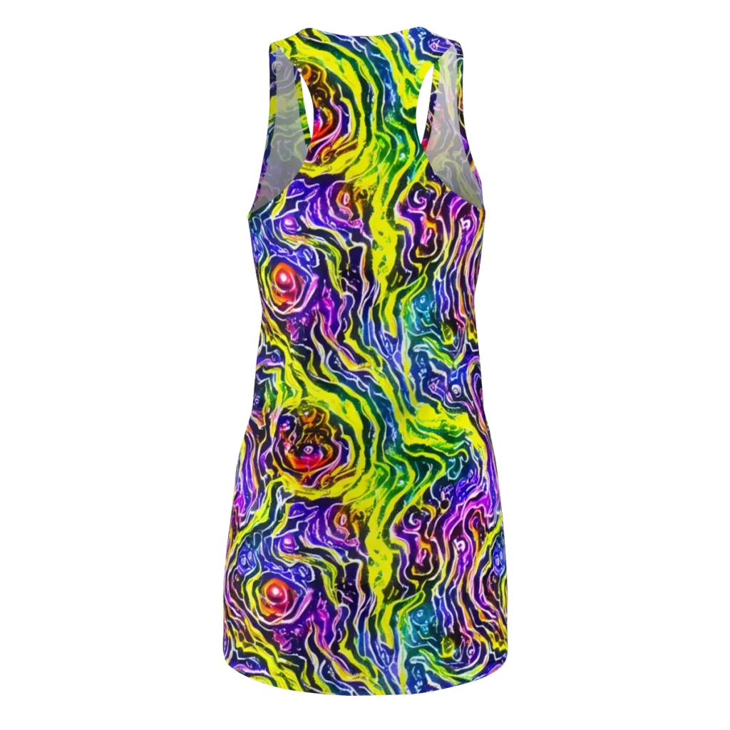 Cosmic Lava Lace on Racerback Dress — Back