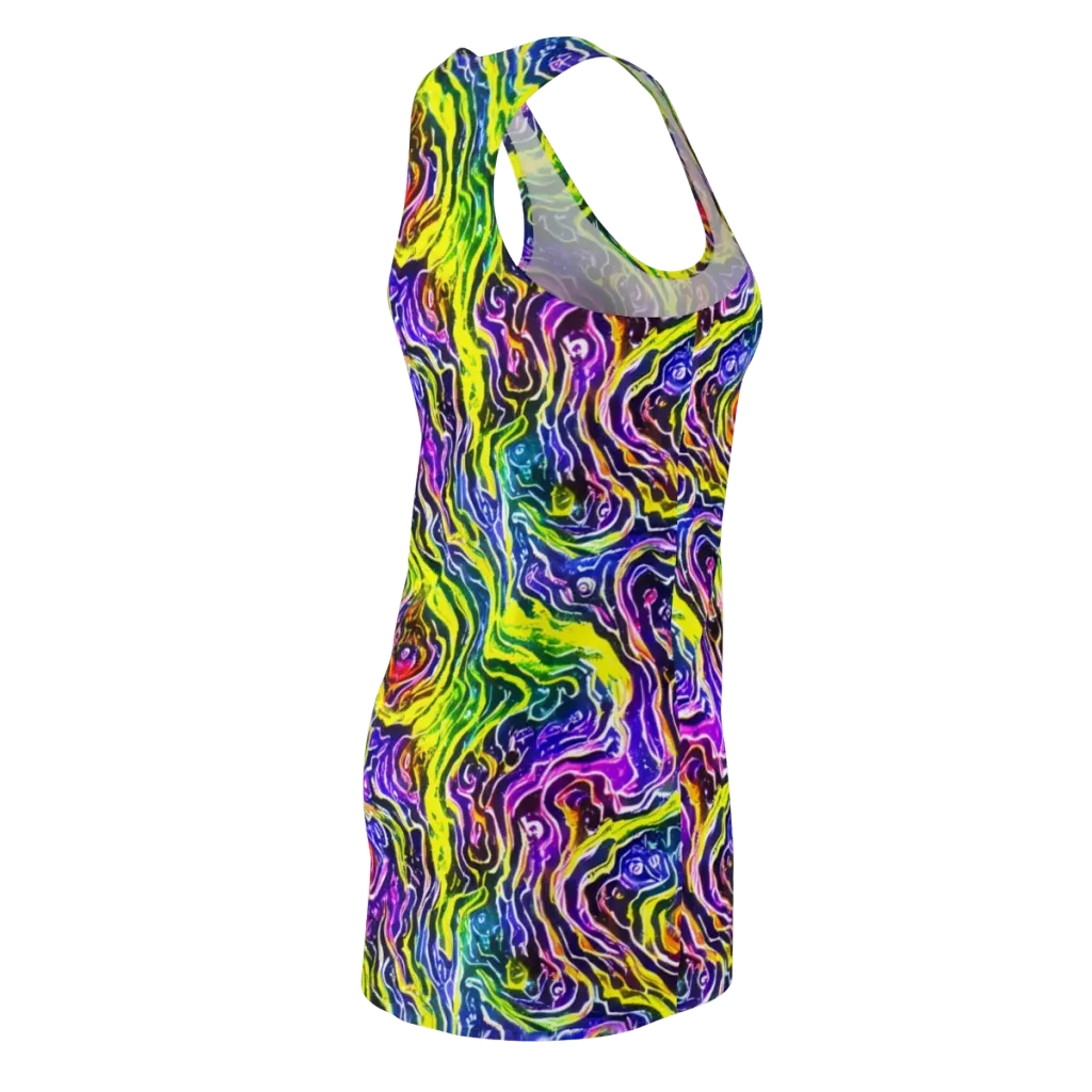 Cosmic Lava Lace on Racerback Dress — Back Side