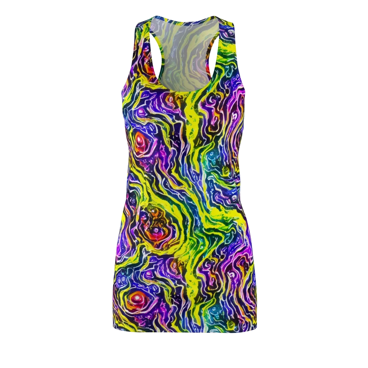 Cosmic Lava Lace on Racerback Dress — Front