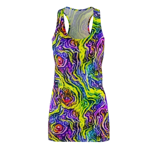 Cosmic Lava Lace on a Racerback Dress